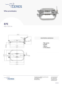właz prostokątny model b7e opis